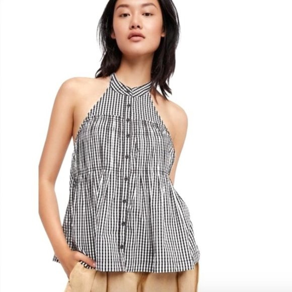 Free People Tops - Gingham Free People Halter